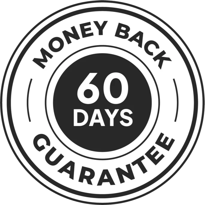 60-day money-back guarantee badge